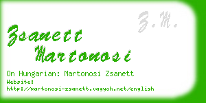 zsanett martonosi business card